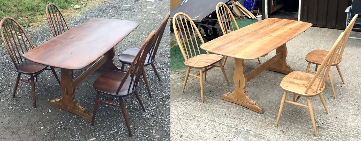 Furniture Restoration Before and After Table picture
